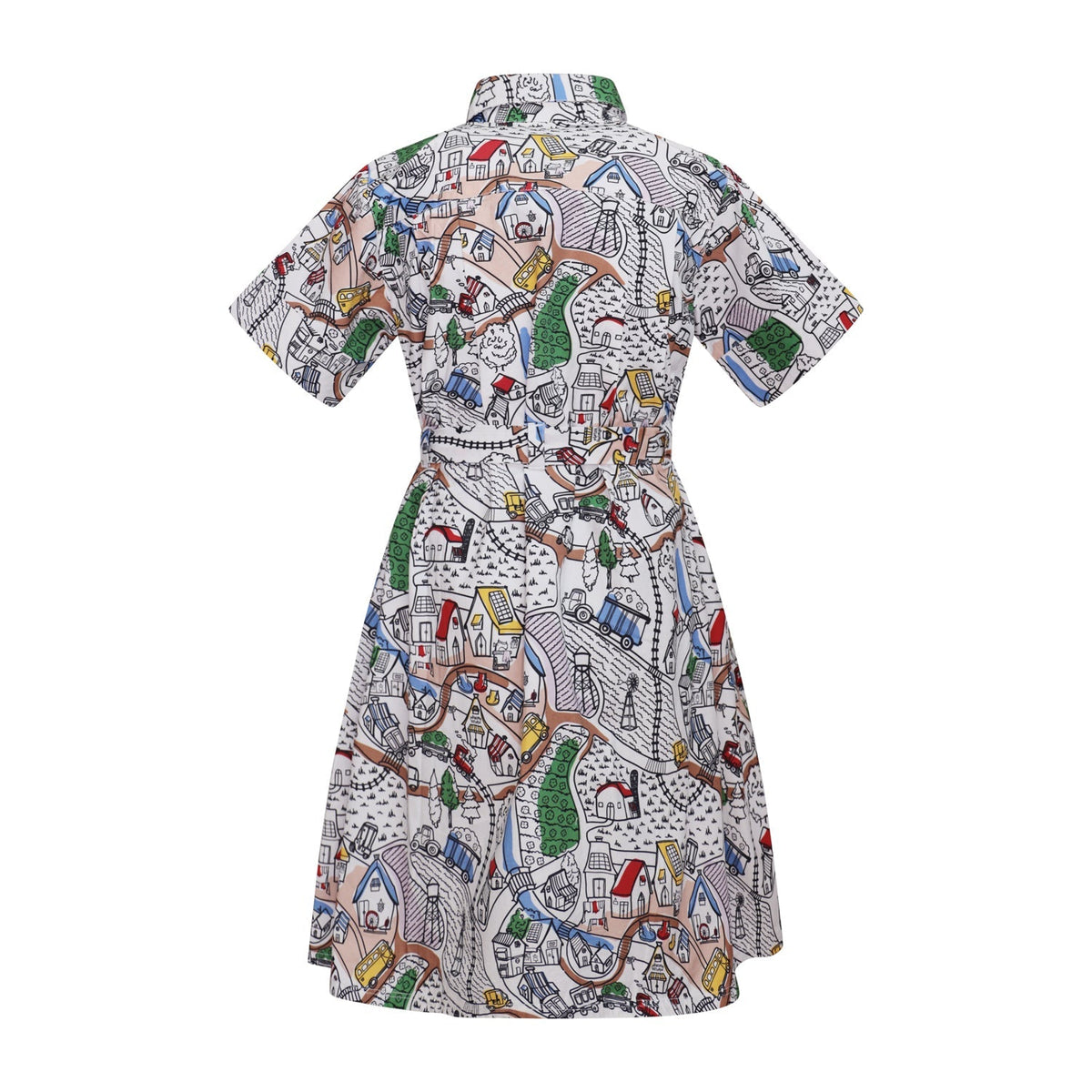 Village Print Girls Summer Dress - Cityz Atelier lumiere